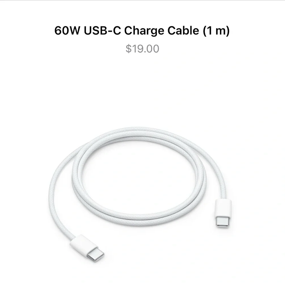 White USB-C to Lightning Cable